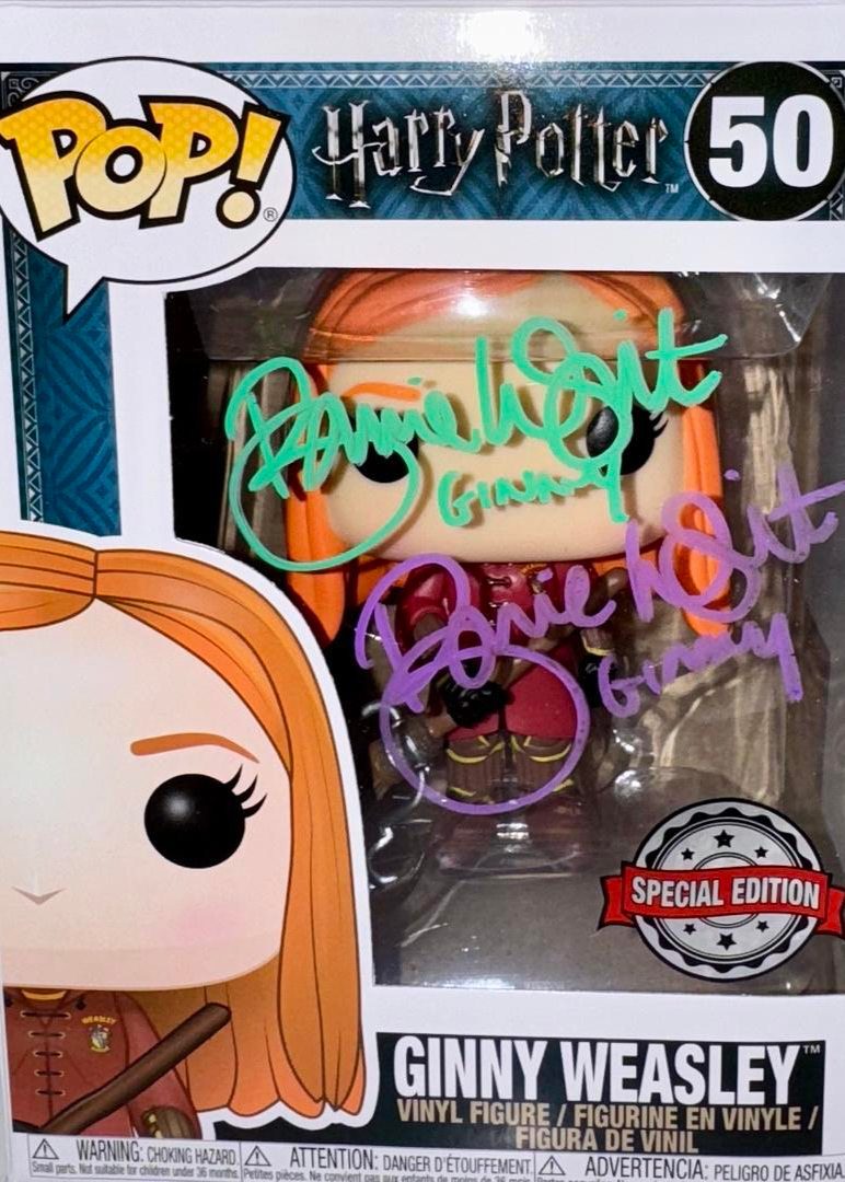 Bonnie Wright Signed Funko Pop #50 "Ginny Weasley" (Harry Potter) - Official Pix #01
